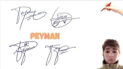 Peyman name signature with arooj