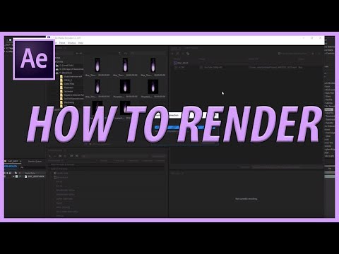 Как выполнить рендеринг/экспорт в Adobe After Effects CC (2017)