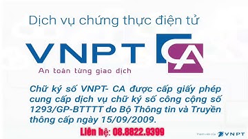 Giới thiệu Chữ Ký Số Vnpt