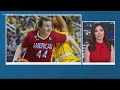 American university womens basketball falls to michigan in first round