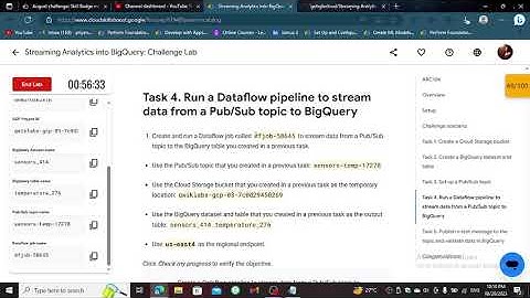 Streaming Analytics into BigQuery: Challenge Lab