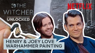 Henry Cavill \& Joey Batey Get the Cast Into Warhammer Painting | The Witcher: Unlocked | Geeked