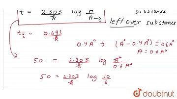 40% of a first order reaction is completed in 50 minutes. How much time will it take for the com...