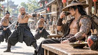 2026 Action Movie: Hundreds of thugs surround a tea-drinking man—unaware he’s a Kung Fu master!
