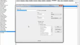 Staff Reminders by Date Reports in Staff Files