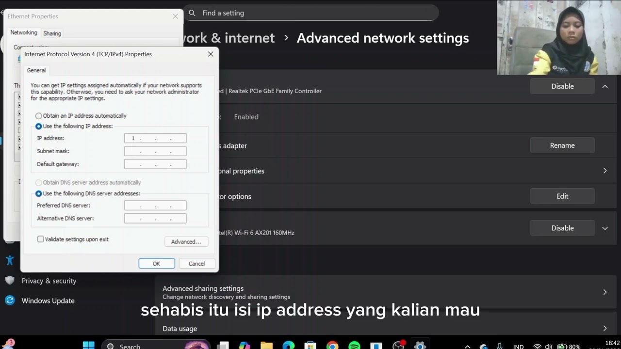 tutorial membuat ip addres