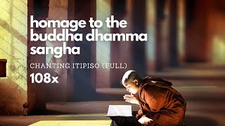 Puja: Homage to the Buddha, Dhamma & Sangha 108x