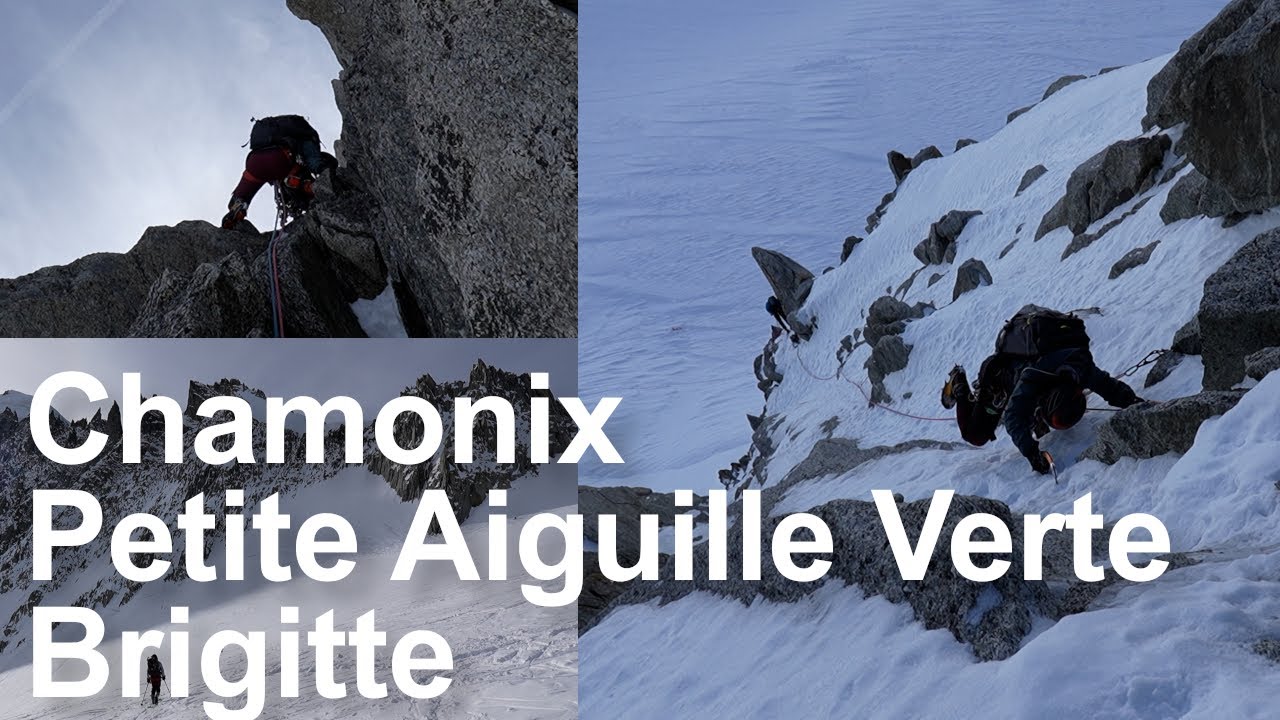 Brigitte Petite Aiguille Verte Chamonix Mont-Blanc goulotte montagne alpinisme topo