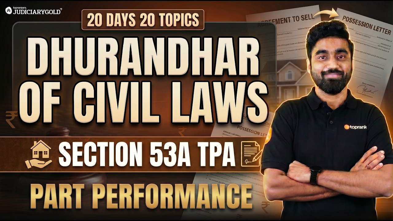 Transfer Of Property Act 1882 | Section 53A Explained | Doctrine of ...