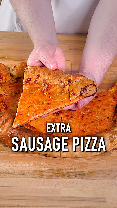 Extra Sausage Pizza 🍕 #shorts