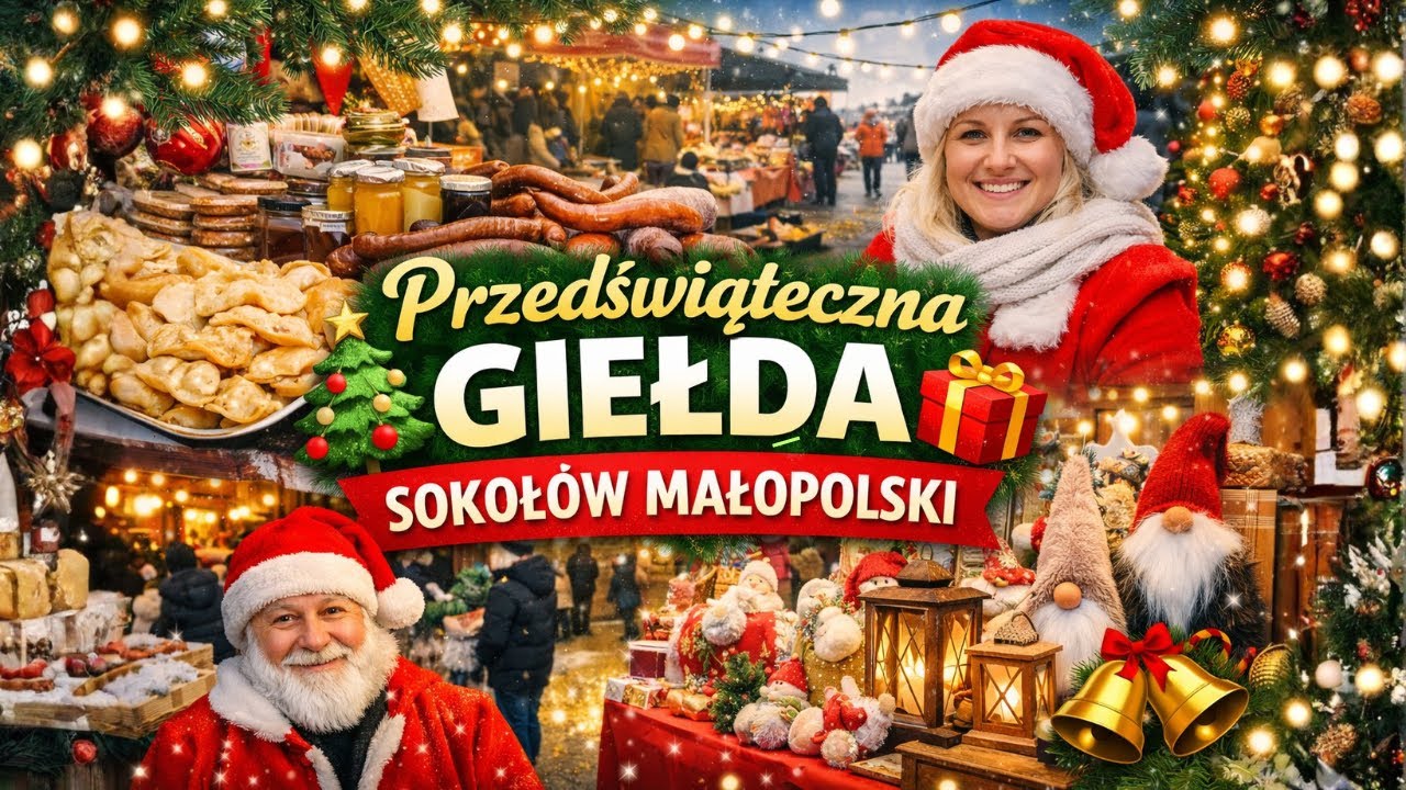 Przedświąteczna Giełda w Sokołowie Małopolskim 🎄🎁 Zakupy, smaki i Świąteczna atmosfera