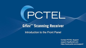 Gflex™ Scanning Receiver - Introduction to the Front Panel