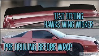 8292 Camaro Hawks Wing Wicker Install Prep