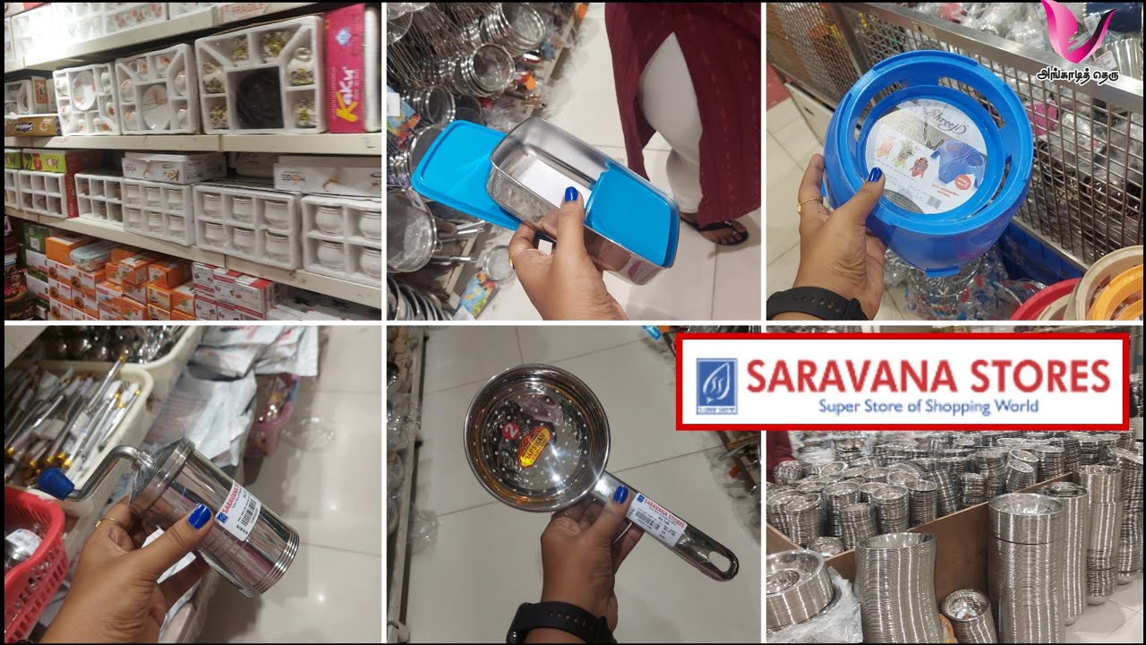 Saravana Stores latest new arrival stainless steel, ceramic and glassware collection YouTube