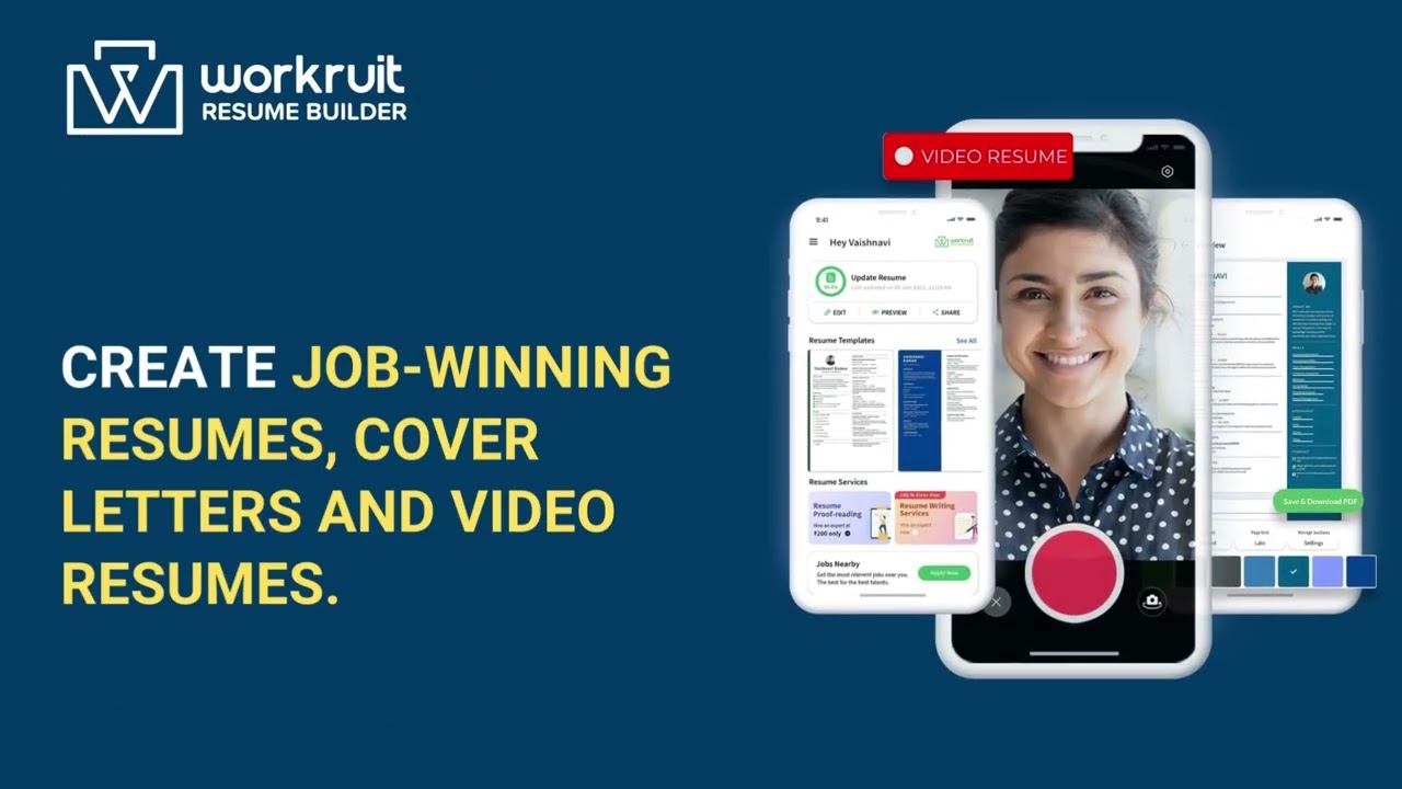 Workruit Instant Resume | Quick Steps To Create Resume With Resume Builder App | Free CV Builder App