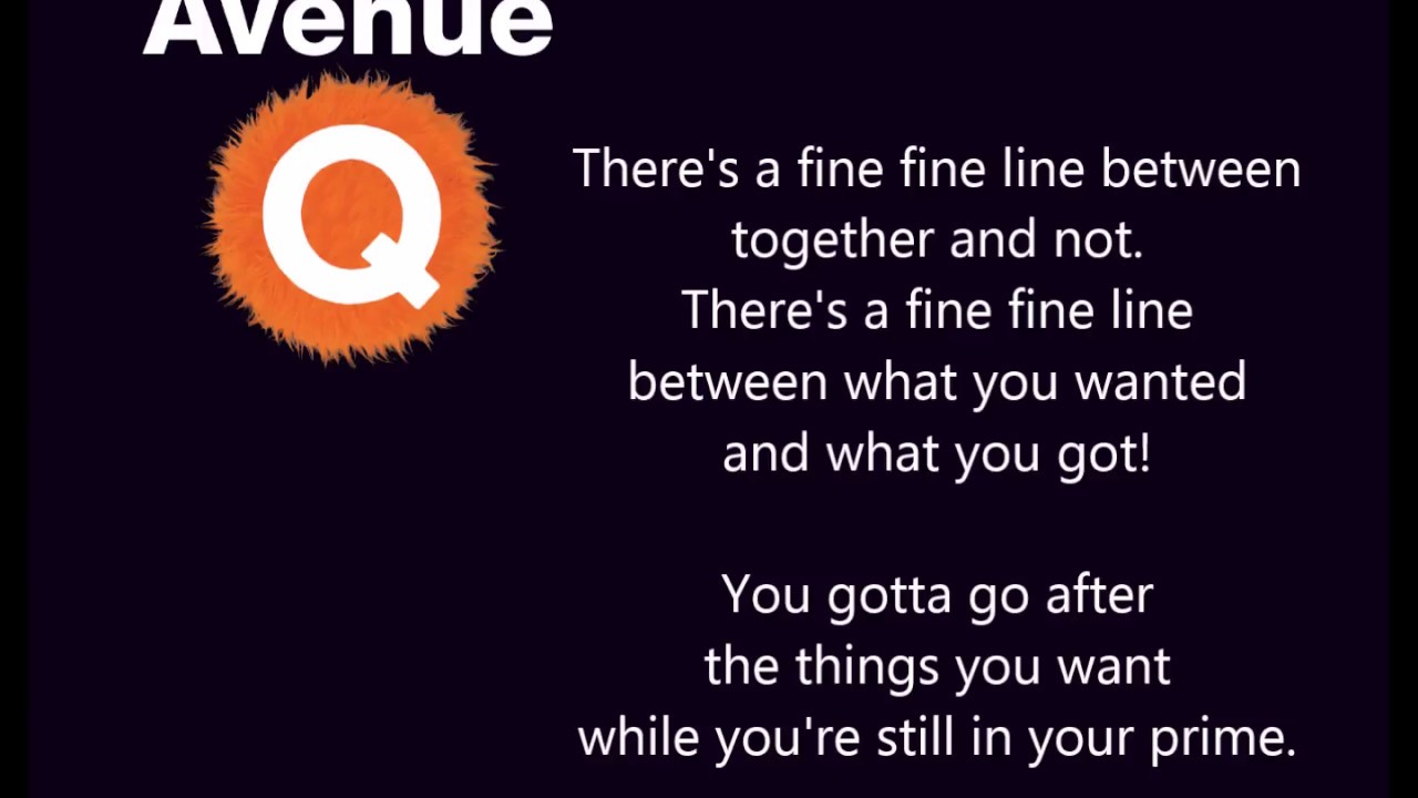 "There's a Fine Fine Line" (Avenue Q) Cover YouTube