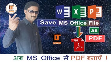 Create PDF Document in MS Word, Excel & Powerpoint