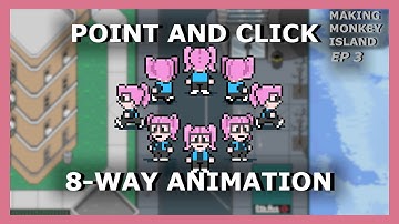 8-way Animations for Point and Click Character! | Making Monkey Island Ep 3