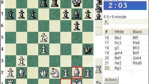 Chess World.net:  Blitz #350 vs Stewart (2134) - Nimzovich-Larsen attack: modern variation (A01)