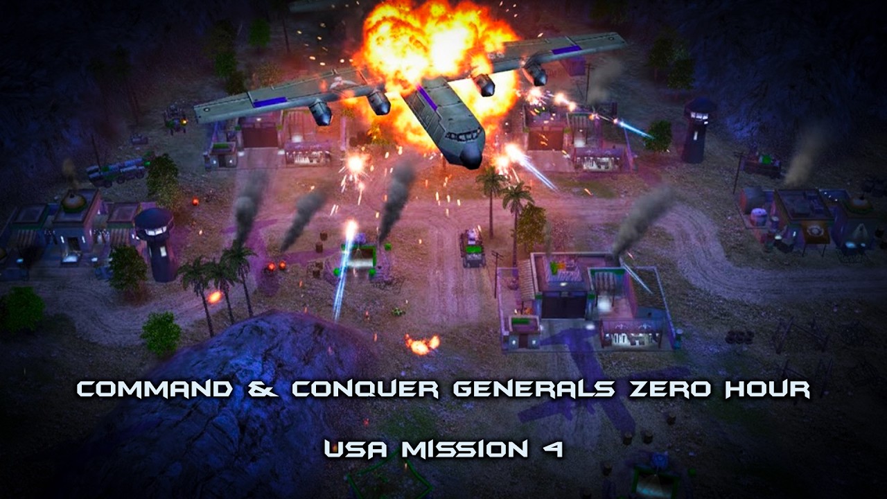 Command & Conquer Generals Zero Hour (USA mission 4) - USA BOMBS IRAN