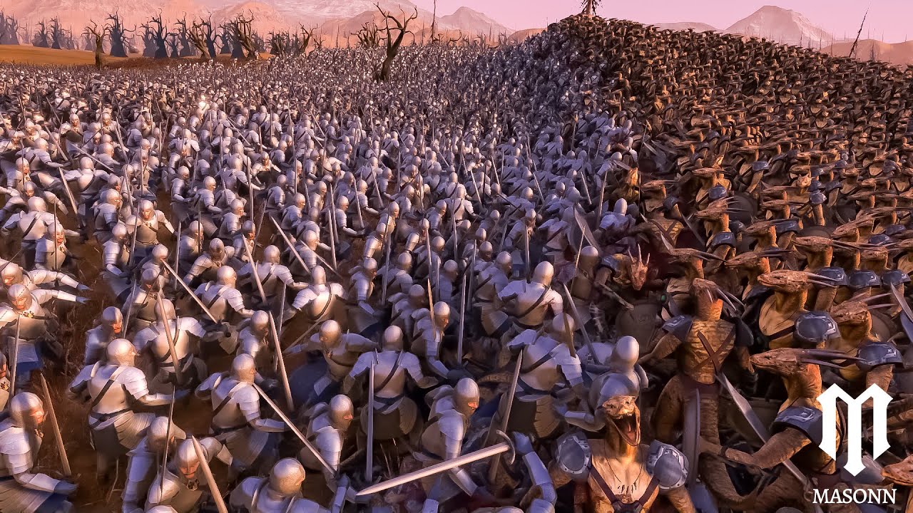17.000 Lizardman Swords vs 16.000 Soldier of Gondor- Ultimate Epic Battle Simulator 2- UEBS 2