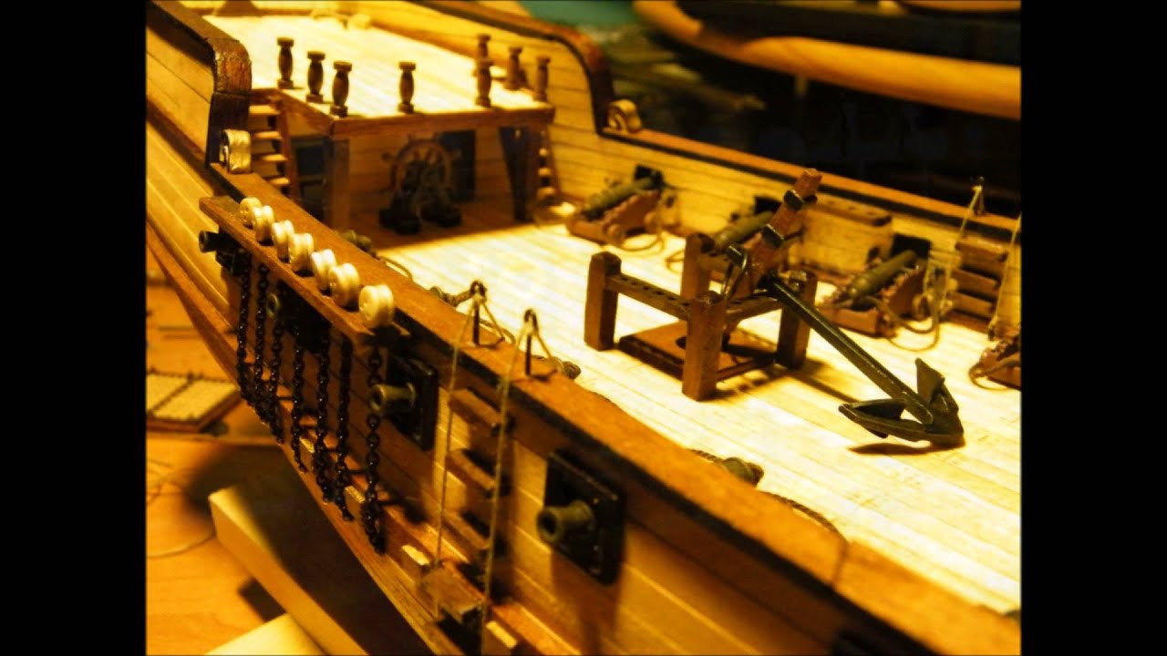 Brig Corsair - wooden model ship - YouTube