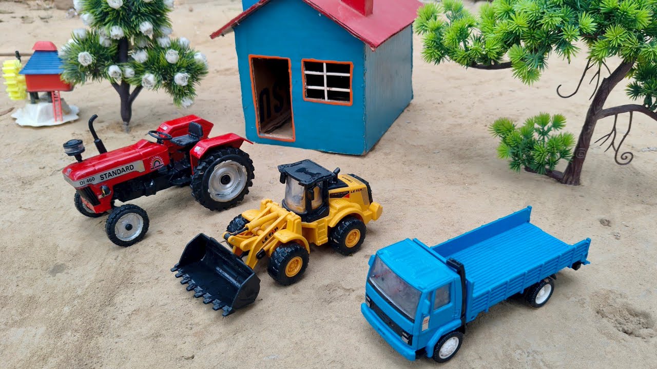 Tractor Washing | Standard 460 Di Tractor, JCB Backhoe | Cartoon video | jcb cartoon 