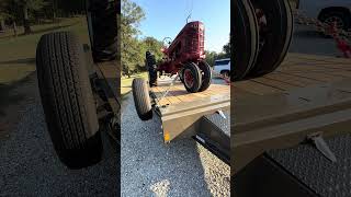 Farmall H on 2026 full tilt load trail equipment trailer. #tractor #loadtrail #farmall #farming