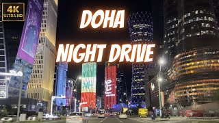 Doha, Qatar - Night Drive in the City