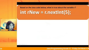Java Programming Grade 12  - Friday Q4 Week 4 #ETUlayLevelUp