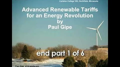Paul Gipe Solar Seminar Oct 22, 2010 Part One