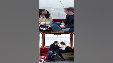 AI Video Battle: Musk (Grok) vs. Altman (Sora 2) in a Snowy Cable Car