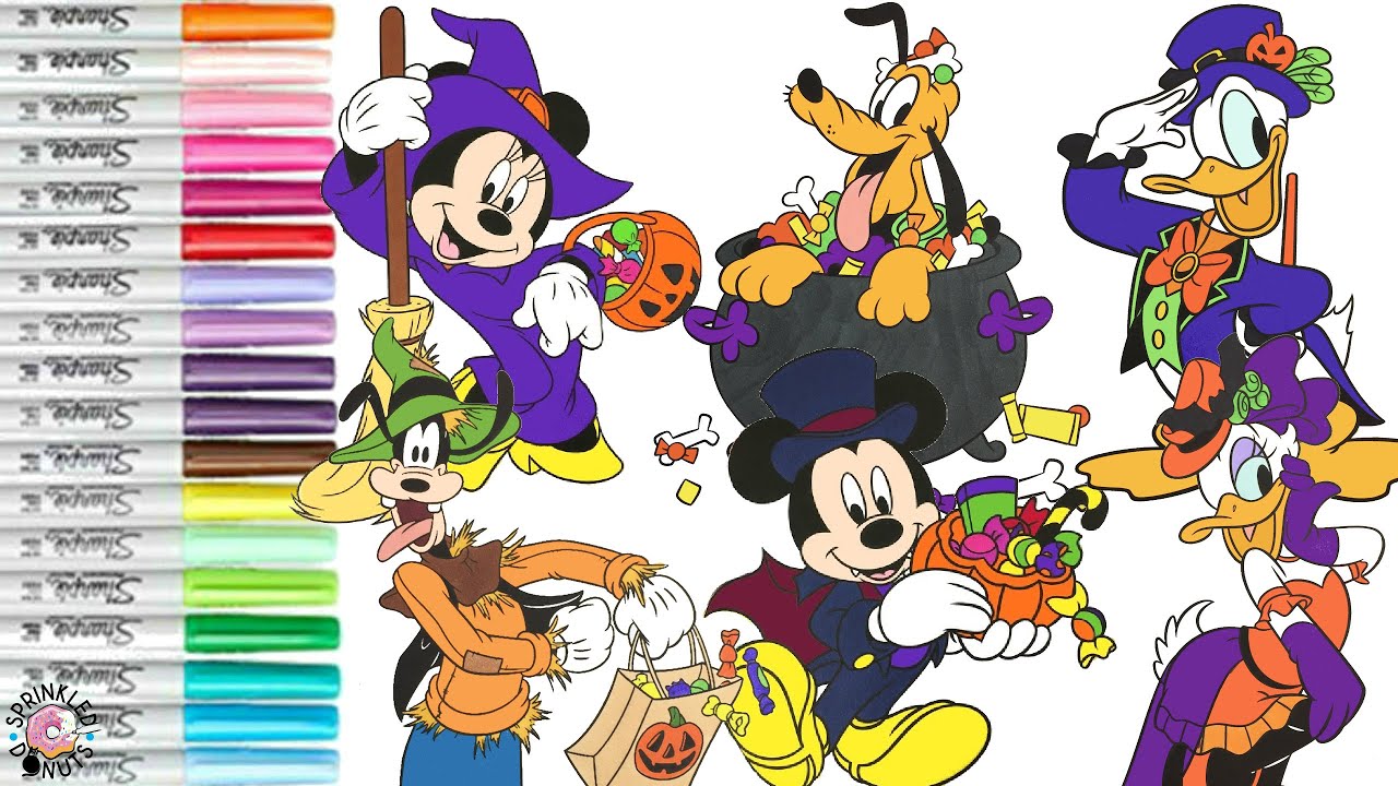 Lot of 12 Coloring Books Halloween Disney Mickey & More Children