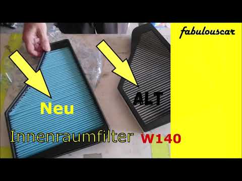 Innenraumfilter wechseln | Mercedes Benz W140 - YouTube