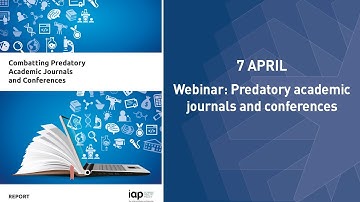 Webinar: Predatory academic journals and conferences
