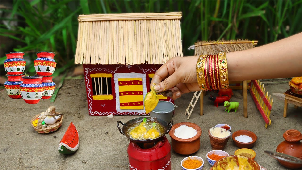 Mini Pakora Machine Miniature Crispy Pakora Recipe | mini kitchen cooking | mini cooking ...