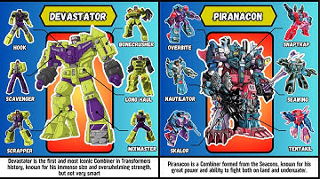 All Decepticon Combiners and Their Members Across the Transformers Universe #transformers #combiners