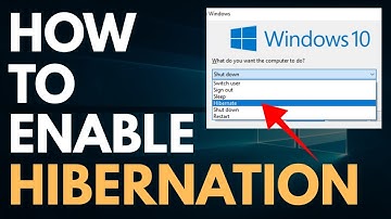 How to enable hibernation option in windows