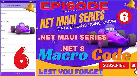 How to Bind Data-Data Binding In .NET MAUI using MVVM Architecture in .NET MAUI-LEST YOU FORGET EP 6