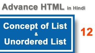 Types of list and unordered list in HTML in Hindi