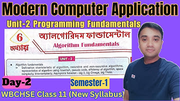 Chapter 6 Day2 Class11 Unit 2 | Algorithm Fundamentals | Computer Application & Science | Semester 1