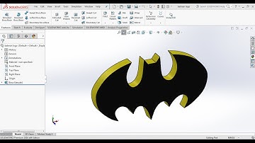 Solidworks Tutorial | How to design a batman logo using sketch picture?