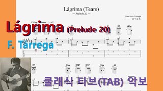 [ClassicTop100] Lagrima (Prelude 20)  - Francisco Tarrega (타레가)