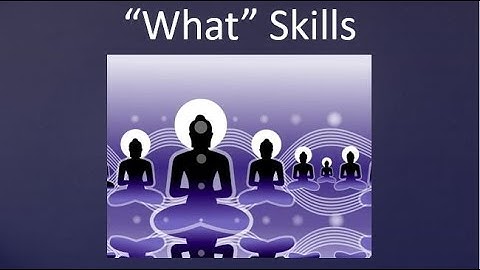 DBT - Mindfulness - What Skills