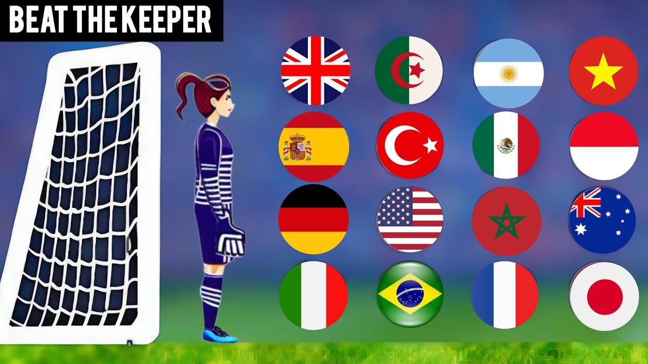 16 COUNTRIES MARBLE RACE | MARBLE SOCCER TOURNAMENT BEAT THE KEEPER