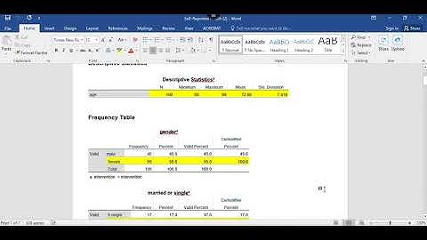 How to create a table in APA format