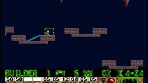 Lemmings Genesis/Mega Drive Walkthrough: Taxing Level 10