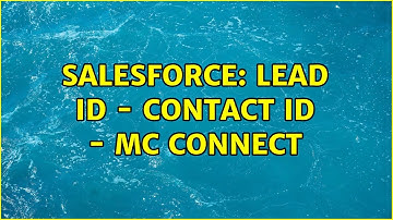 Salesforce: Lead ID - Contact ID - MC Connect