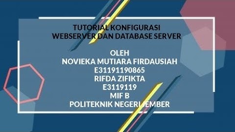Tutorial konfigurasi WEB SERVER DAN DATABASE SERVER ubuntu di virtualbox