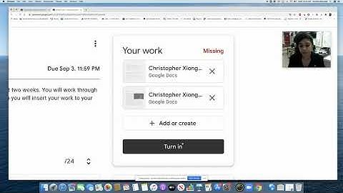 Turning in Assignments in Google Classroom